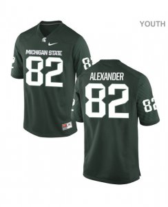 Youth Javez Alexander Michigan State Spartans #82 Nike NCAA Green Authentic College Stitched Football Jersey VC50G64AM